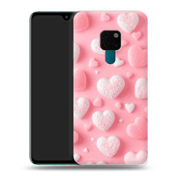 Силиконовый чехол на Huawei Mate 20 с принтом Сердечки Силиконовый чехол на Huawei Mate 20 с принтом Сердечки