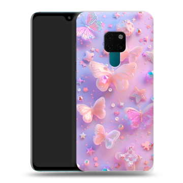Силиконовый чехол на Huawei Mate 20 с принтом Бабочки