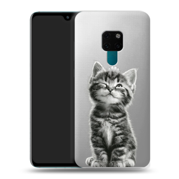 Силиконовый чехол на Huawei Mate 20 с принтом Котенок