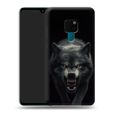Силиконовый чехол на Huawei Mate 20 с принтом Волк