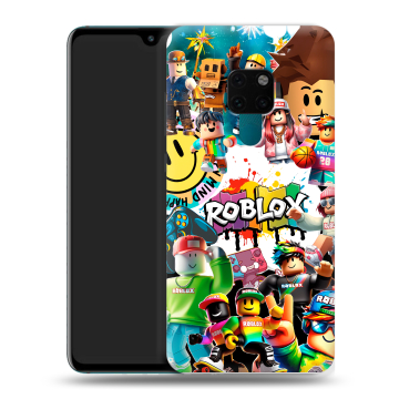 Силиконовый чехол на Huawei Mate 20 с принтом Roblox Роблокс