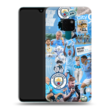 Силиконовый чехол на Huawei Mate 20 с принтом Man City Манчестер Сити
