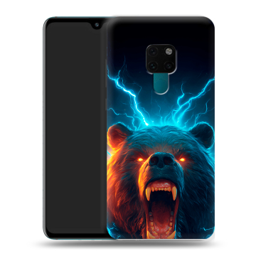 Силиконовый чехол на Huawei Mate 20 с принтом Медведь