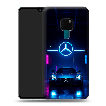 Силиконовый чехол на Huawei Mate 20 с принтом Mercedes Мерседес