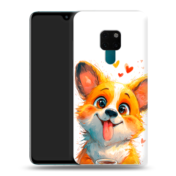 Силиконовый чехол на Huawei Mate 20 с принтом корги