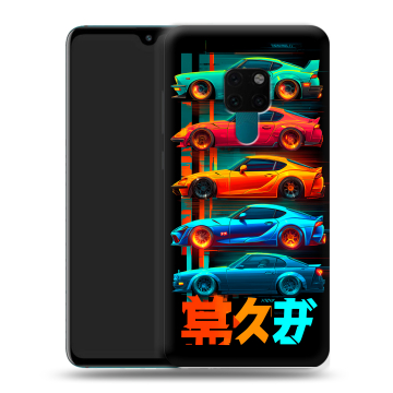Силиконовый чехол на Huawei Mate 20 с принтом машины тачки