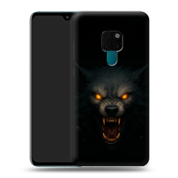 Силиконовый чехол на Huawei Mate 20 с принтом Волк