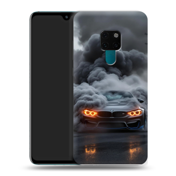 Силиконовый чехол на Huawei Mate 20 с принтом BMW БМВ
