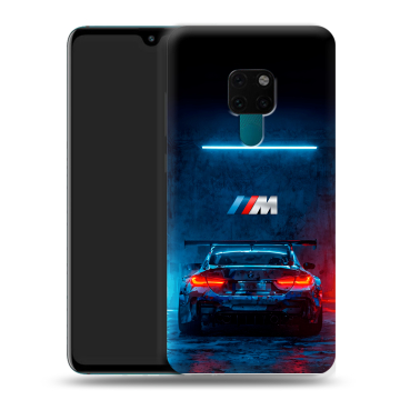 Силиконовый чехол на Huawei Mate 20 с принтом BMW БМВ