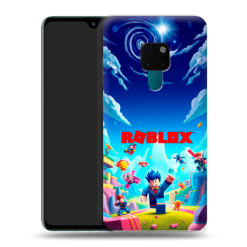 Силиконовый чехол на Huawei Mate 20 с принтом Roblox Роблокс