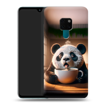 Силиконовый чехол на Huawei Mate 20 с принтом смешная панда