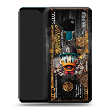 Силиконовый чехол на Huawei Mate 20 с принтом Дональд Дак Доллар