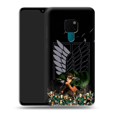 Силиконовый чехол на Huawei Mate 20 с принтом Атака титанов