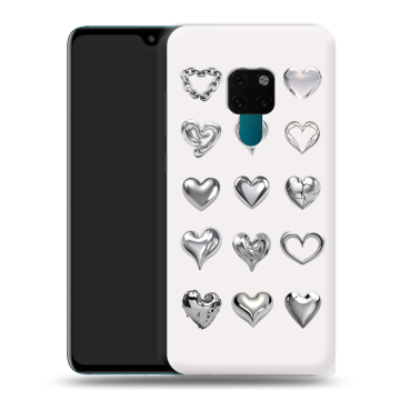 Силиконовый чехол на Huawei Mate 20 с принтом Y2K сердечки