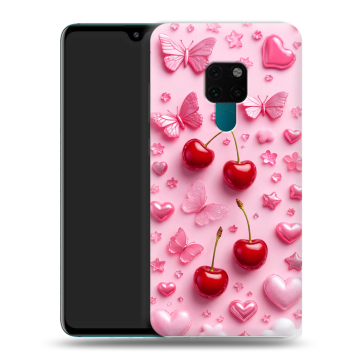 Силиконовый чехол на Huawei Mate 20 с принтом для девочек