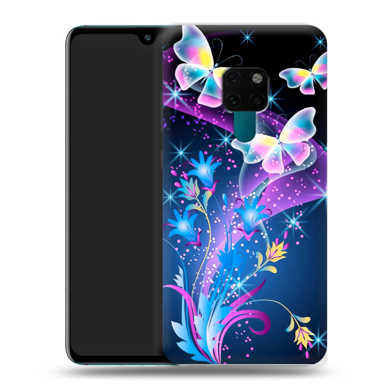 Пластиковый чехол на Huawei Mate 20 с принтом Бабочки Пластиковый чехол на Huawei Mate 20 с принтом Бабочки