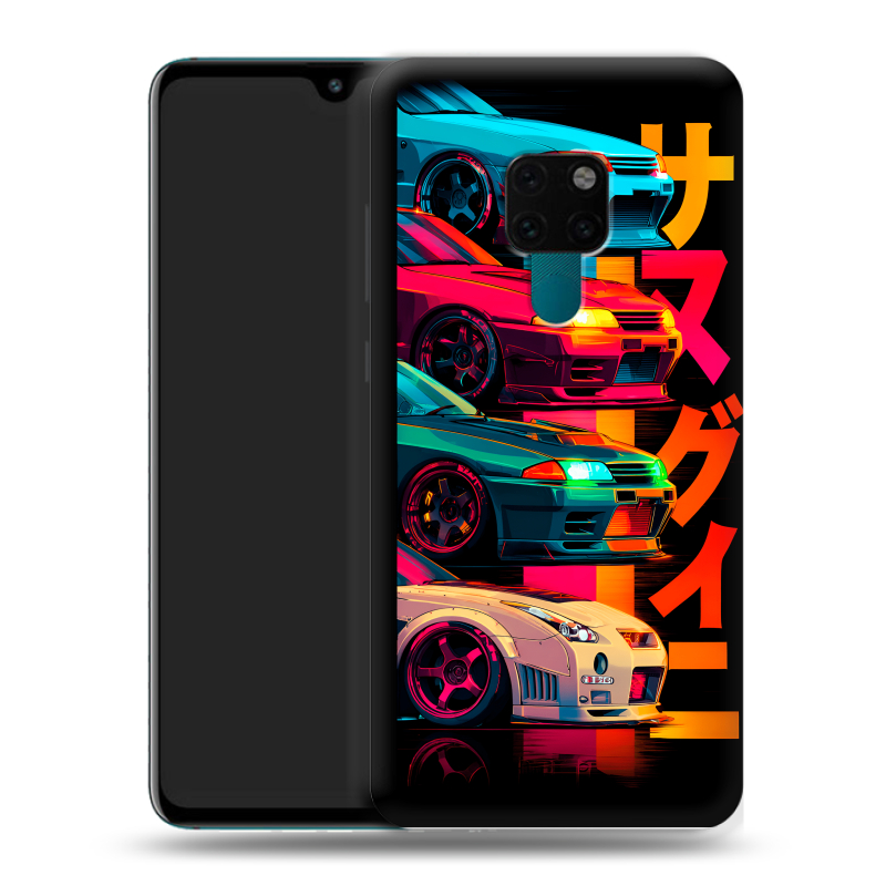 Пластиковый чехол на Huawei Mate 20 с принтом Гоночные машины Пластиковый чехол на Huawei Mate 20 с принтом Гоночные машины