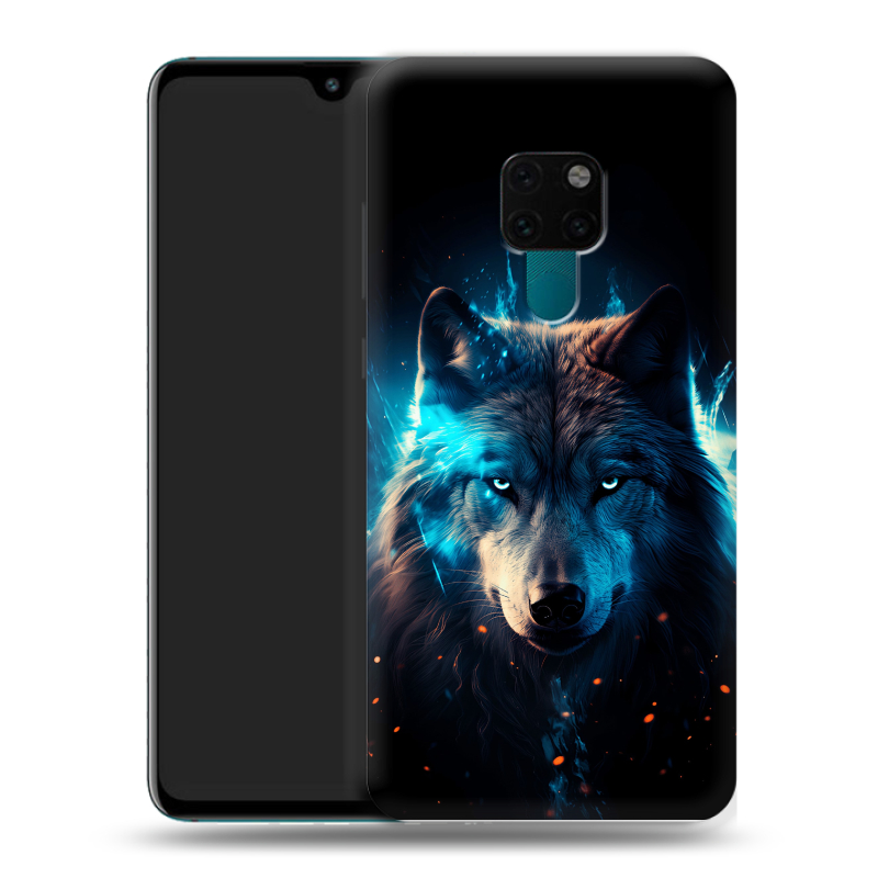 Силиконовый чехол на Huawei Mate 20 с принтом Волк ночной Силиконовый чехол на Huawei Mate 20 с принтом Волк ночной