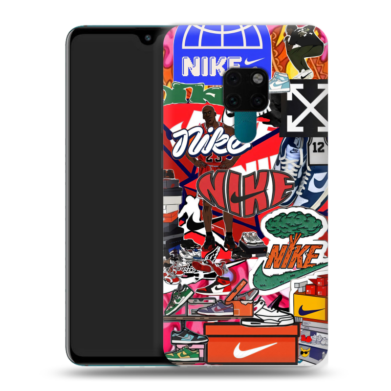 Пластиковый чехол на Huawei Mate 20 с принтом Найк Nike яркий Пластиковый чехол на Huawei Mate 20 с принтом Найк Nike яркий