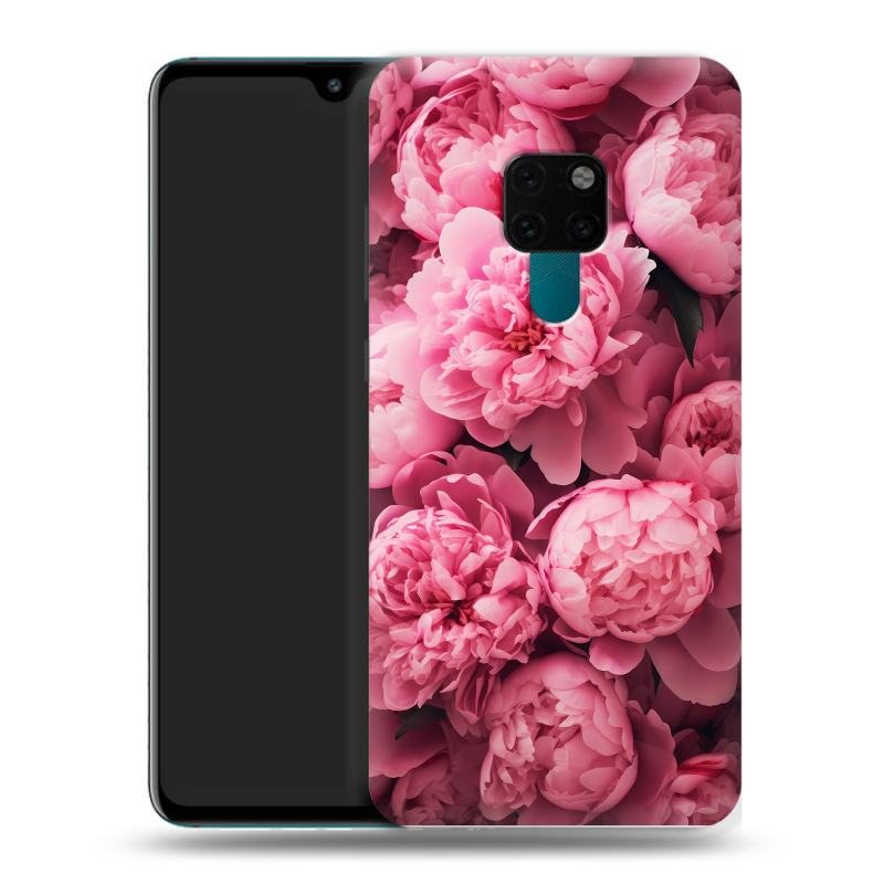 Силиконовый чехол на Huawei Mate 20 с принтом цветы пионы Силиконовый чехол на Huawei Mate 20 с принтом цветы пионы