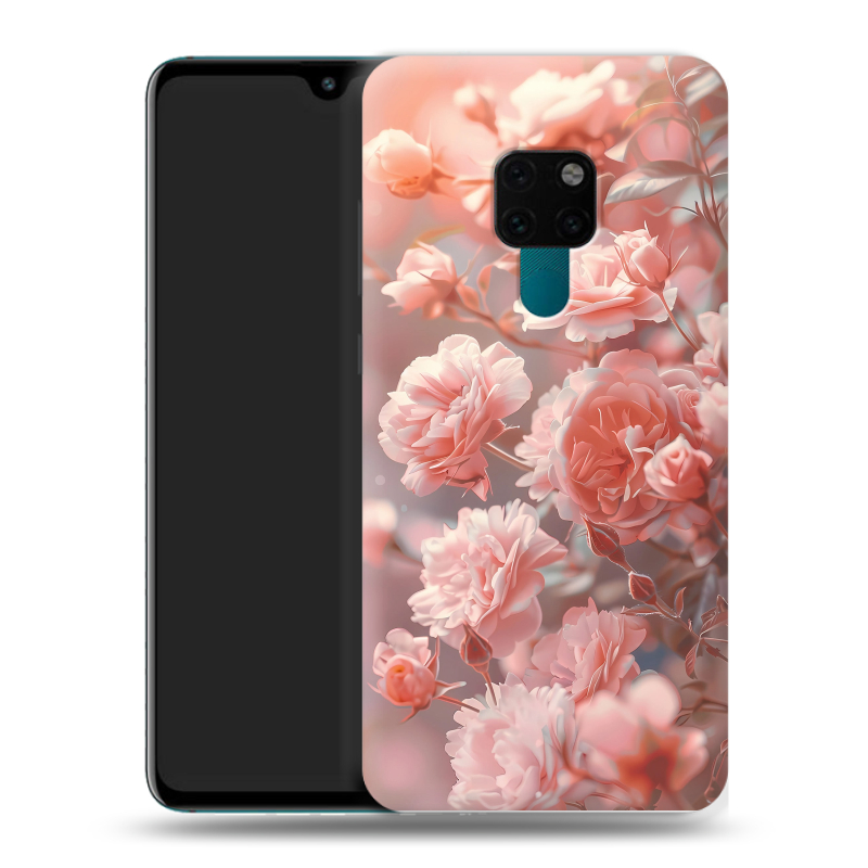 Силиконовый чехол на Huawei Mate 20 с принтом Розовые розы Силиконовый чехол на Huawei Mate 20 с принтом Розовые розы