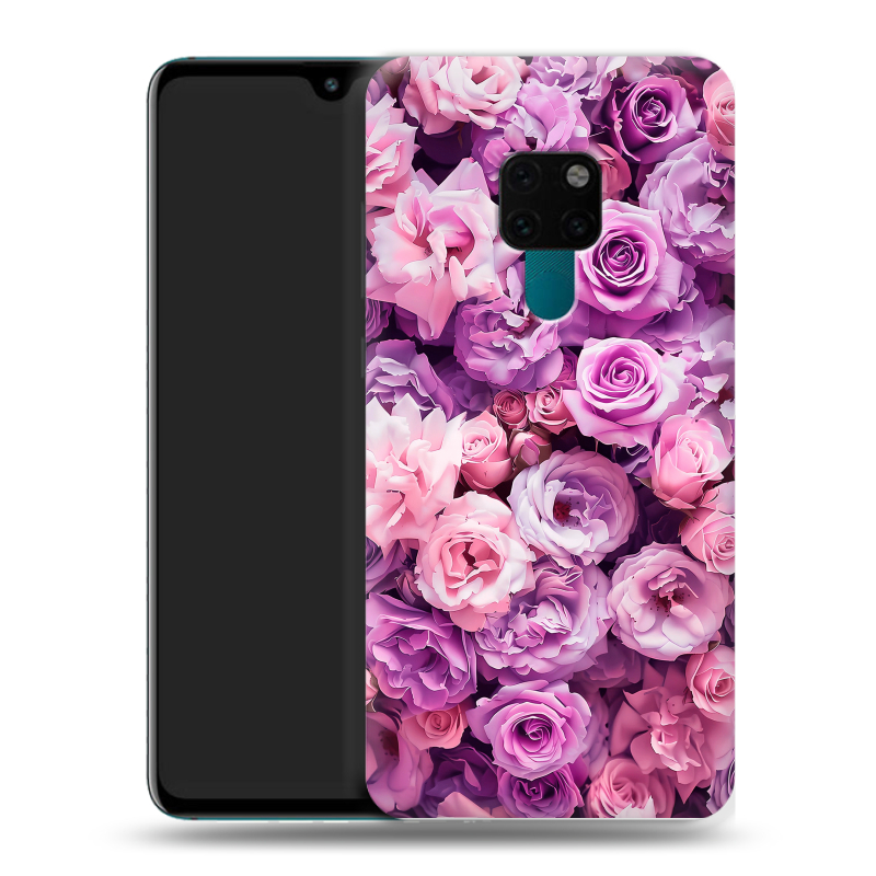 Силиконовый чехол на Huawei Mate 20 с принтом лавандовые розы Силиконовый чехол на Huawei Mate 20 с принтом лавандовые розы