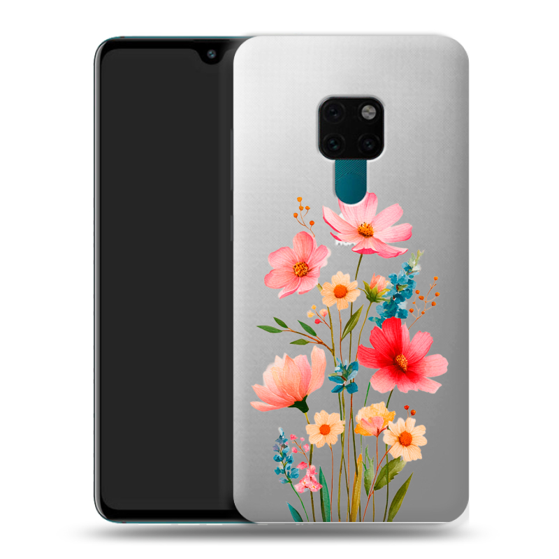 Пластиковый чехол на Huawei Mate 20 с принтом Цветы Пластиковый чехол на Huawei Mate 20 с принтом Цветы