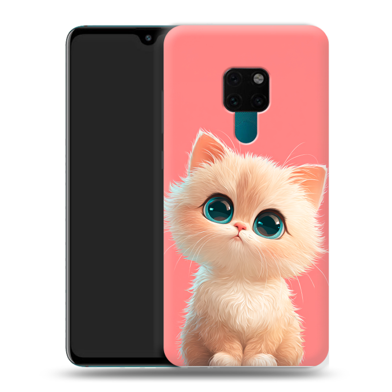 Пластиковый чехол на Huawei Mate 20 с принтом Розовый котенок Пластиковый чехол на Huawei Mate 20 с принтом Розовый котенок