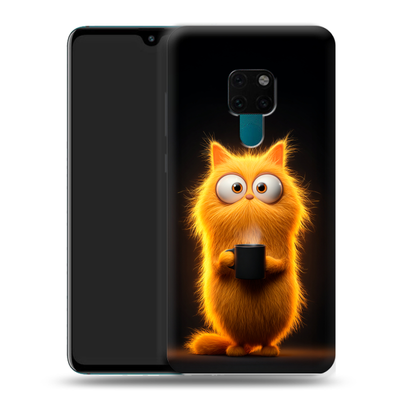 Силиконовый чехол на Huawei Mate 20 с принтом Смешной кот Силиконовый чехол на Huawei Mate 20 с принтом Смешной кот