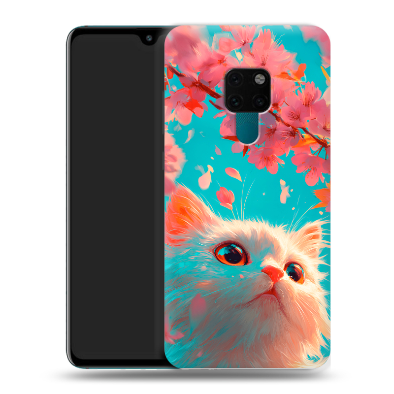 Пластиковый чехол на Huawei Mate 20 с принтом Красивый кот Пластиковый чехол на Huawei Mate 20 с принтом Красивый кот