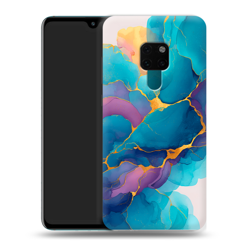 Пластиковый чехол на Huawei Mate 20 с принтом Мрамор блестки Пластиковый чехол на Huawei Mate 20 с принтом Мрамор блестки