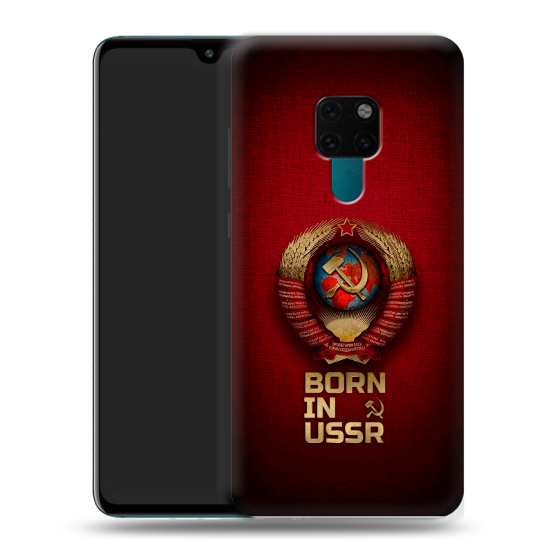 Силиконовый чехол на Huawei Mate 20 с принтом Флаг Герб СССР Силиконовый чехол на Huawei Mate 20 с принтом Флаг Герб СССР