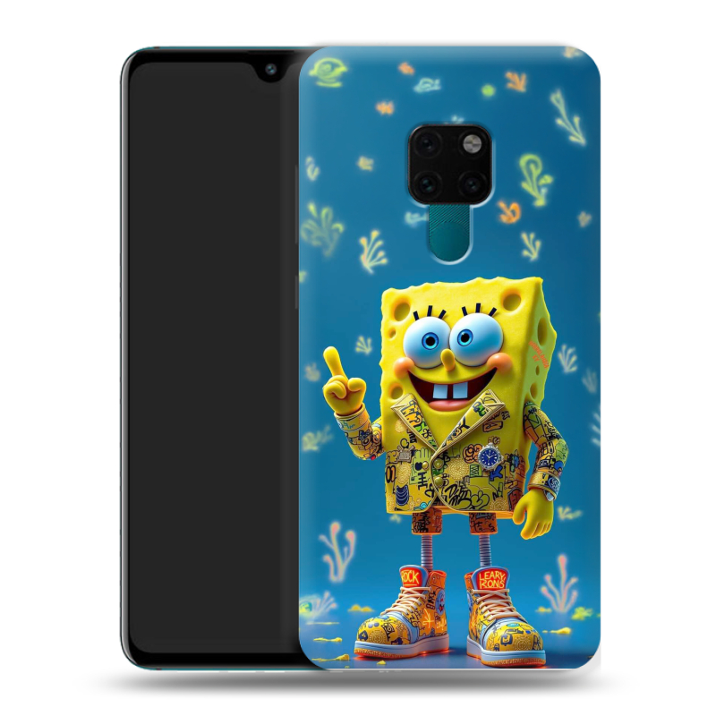 Силиконовый чехол на Huawei Mate 20 с принтом Спанч боб Спанчбоб Силиконовый чехол на Huawei Mate 20 с принтом Спанч боб Спанчбоб