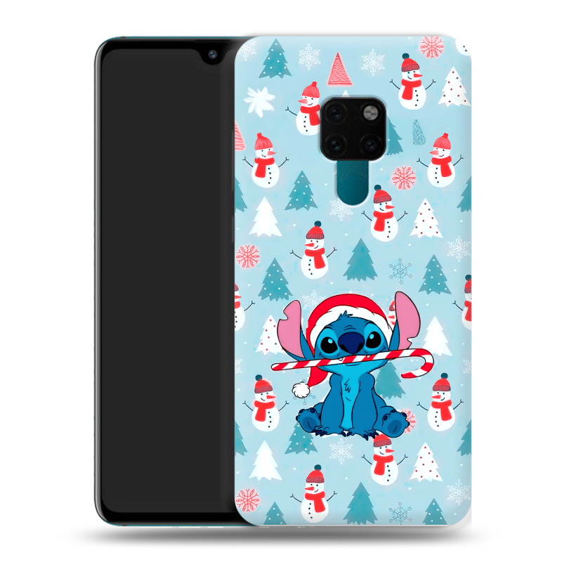 Силиконовый чехол на Huawei Mate 20 с принтом Стич Новый год Силиконовый чехол на Huawei Mate 20 с принтом Стич Новый год