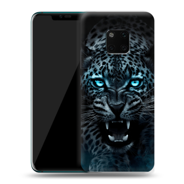 Пластиковый чехол на Huawei Mate 20 Pro с принтом Темный леопард