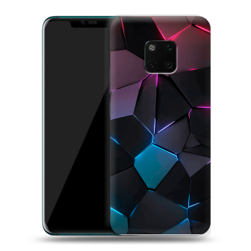 Пластиковый чехол на Huawei Mate 20 Pro с принтом Геометрия неона