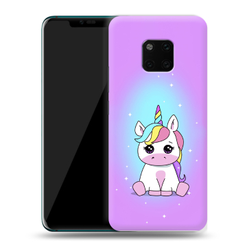 Пластиковый чехол на Huawei Mate 20 Pro с принтом Единорог