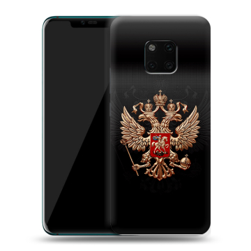 Пластиковый чехол на Huawei Mate 20 Pro с принтом Герб России