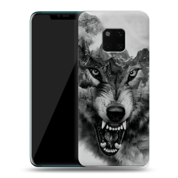 Пластиковый чехол на Huawei Mate 20 Pro с принтом Волк