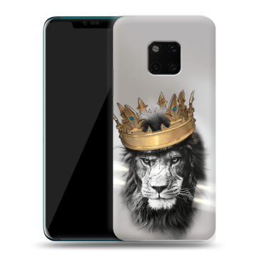 Пластиковый чехол на Huawei Mate 20 Pro с принтом Лев с короной