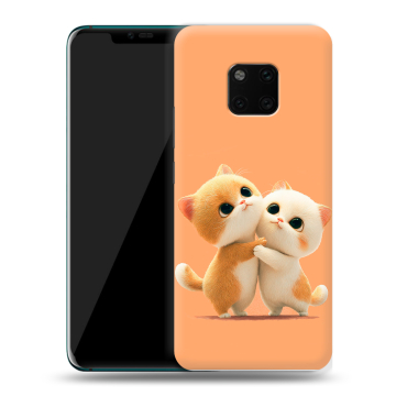 Пластиковый чехол на Huawei Mate 20 Pro с принтом Милые котики
