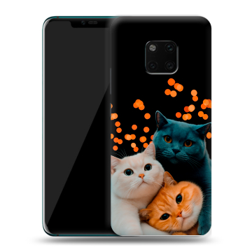 Пластиковый чехол на Huawei Mate 20 Pro с принтом Кошки