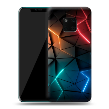 Пластиковый чехол на Huawei Mate 20 Pro с принтом Абстракция неон
