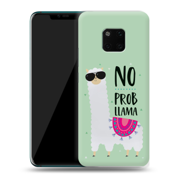 Пластиковый чехол на Huawei Mate 20 Pro с принтом Лама
