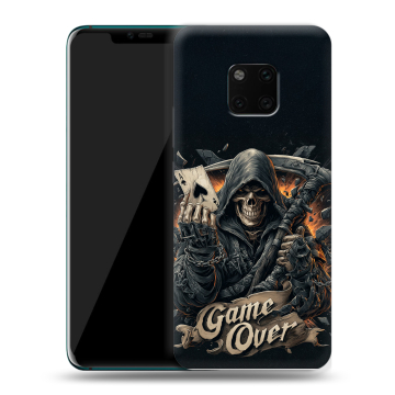 Пластиковый чехол на Huawei Mate 20 Pro с принтом Скелет карты