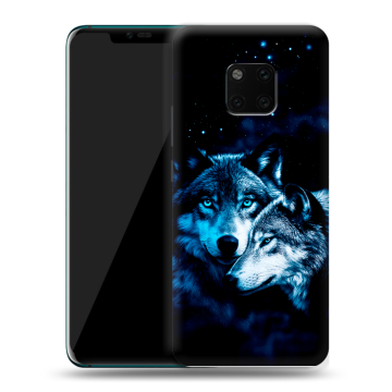 Пластиковый чехол на Huawei Mate 20 Pro с принтом Волки