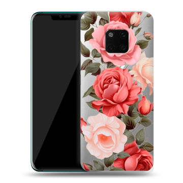 Пластиковый чехол на Huawei Mate 20 Pro с принтом Розы Пластиковый чехол на Huawei Mate 20 Pro с принтом Розы
