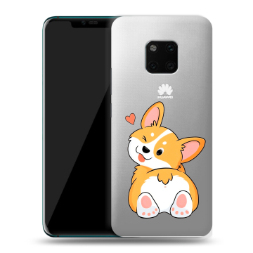Пластиковый чехол на Huawei Mate 20 Pro с принтом Корги Пластиковый чехол на Huawei Mate 20 Pro с принтом Корги
