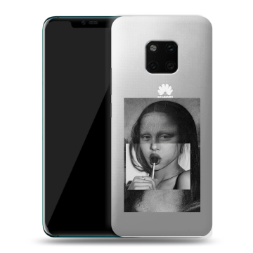 Пластиковый чехол на Huawei Mate 20 Pro с принтом Мона Лиза Пластиковый чехол на Huawei Mate 20 Pro с принтом Мона Лиза