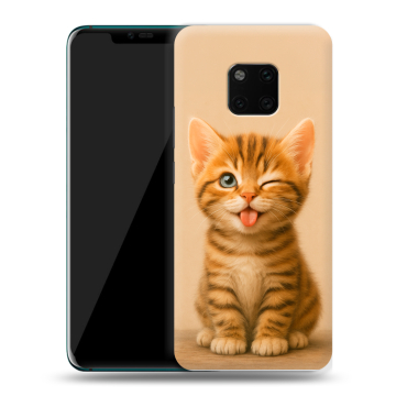 Пластиковый чехол на Huawei Mate 20 Pro с принтом котенок Пластиковый чехол на Huawei Mate 20 Pro с принтом котенок